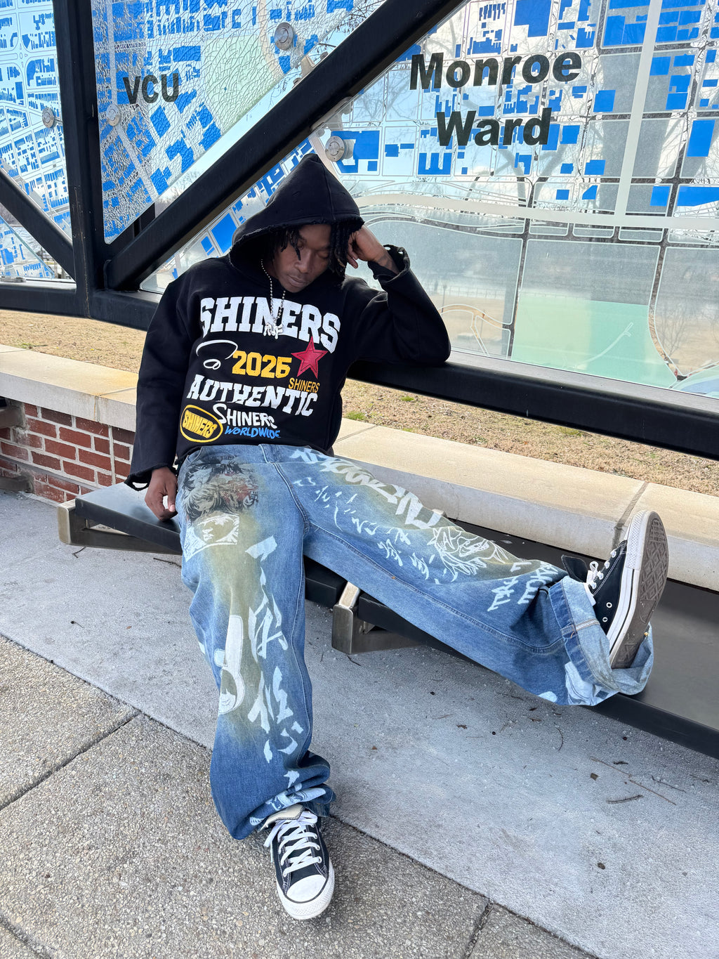 Shiners Distressed Hoodie