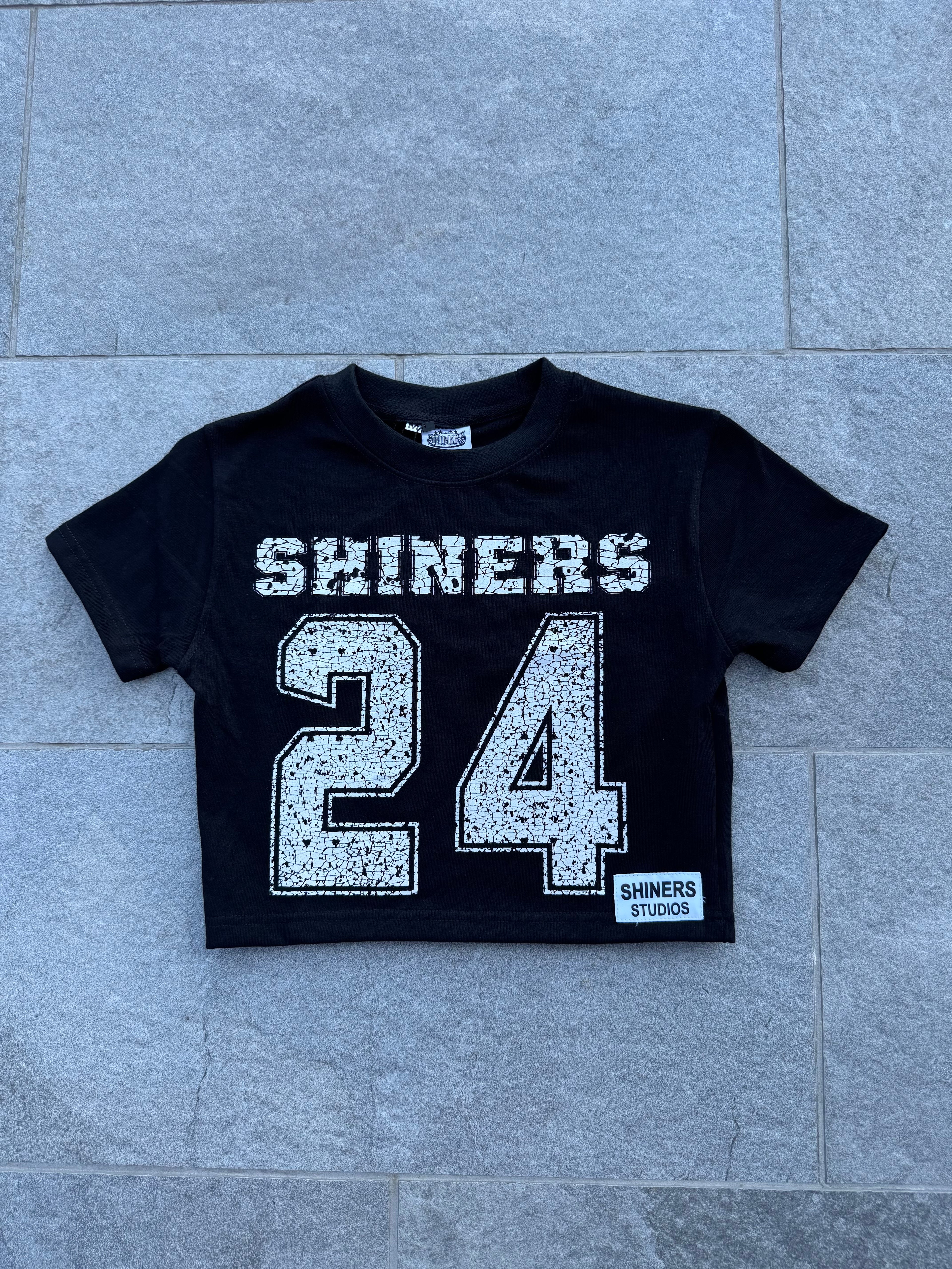 Black “24” Female Cropped Top