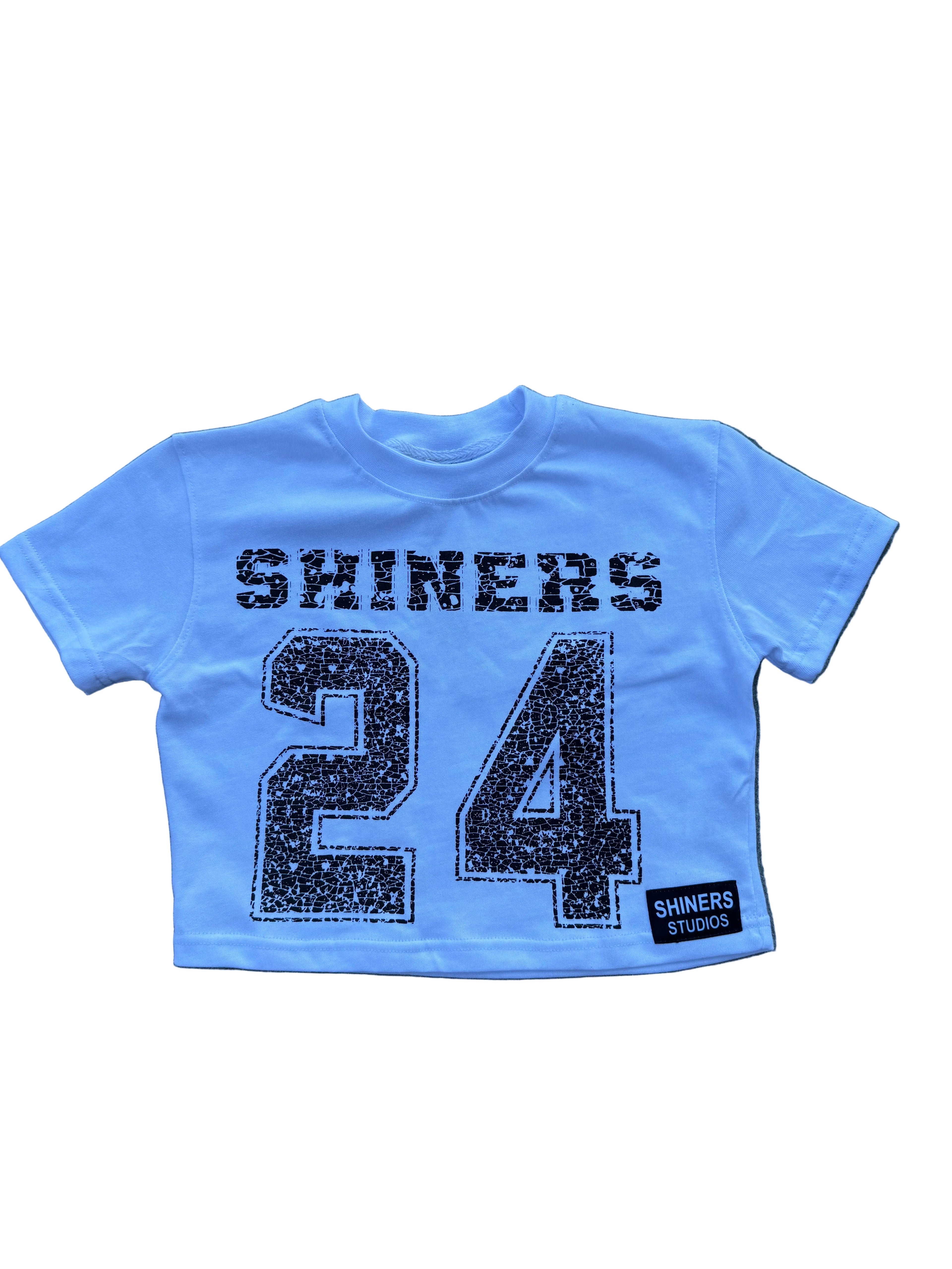 White “24” Female Cropped Top