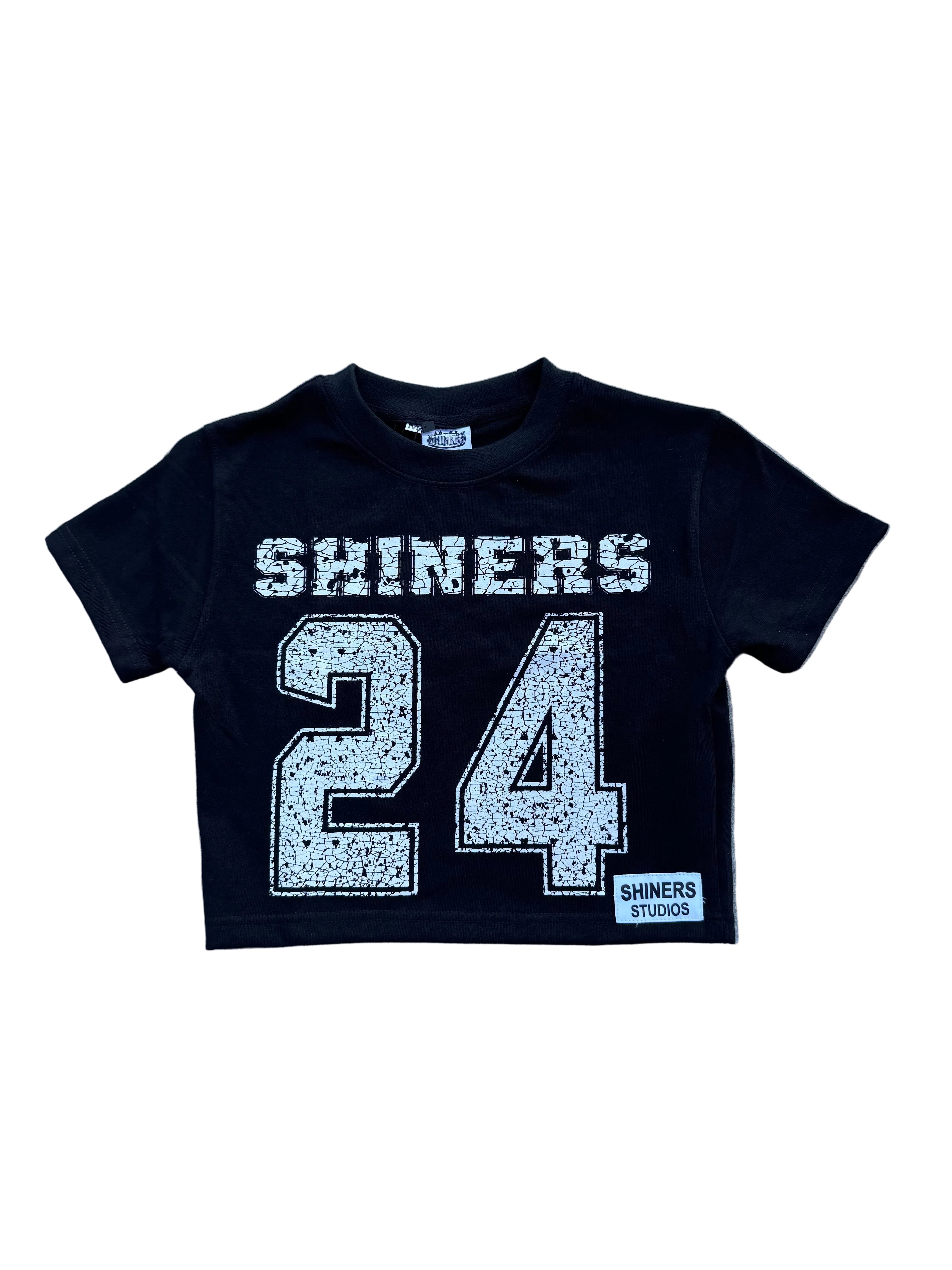 Black “24” Female Cropped Top