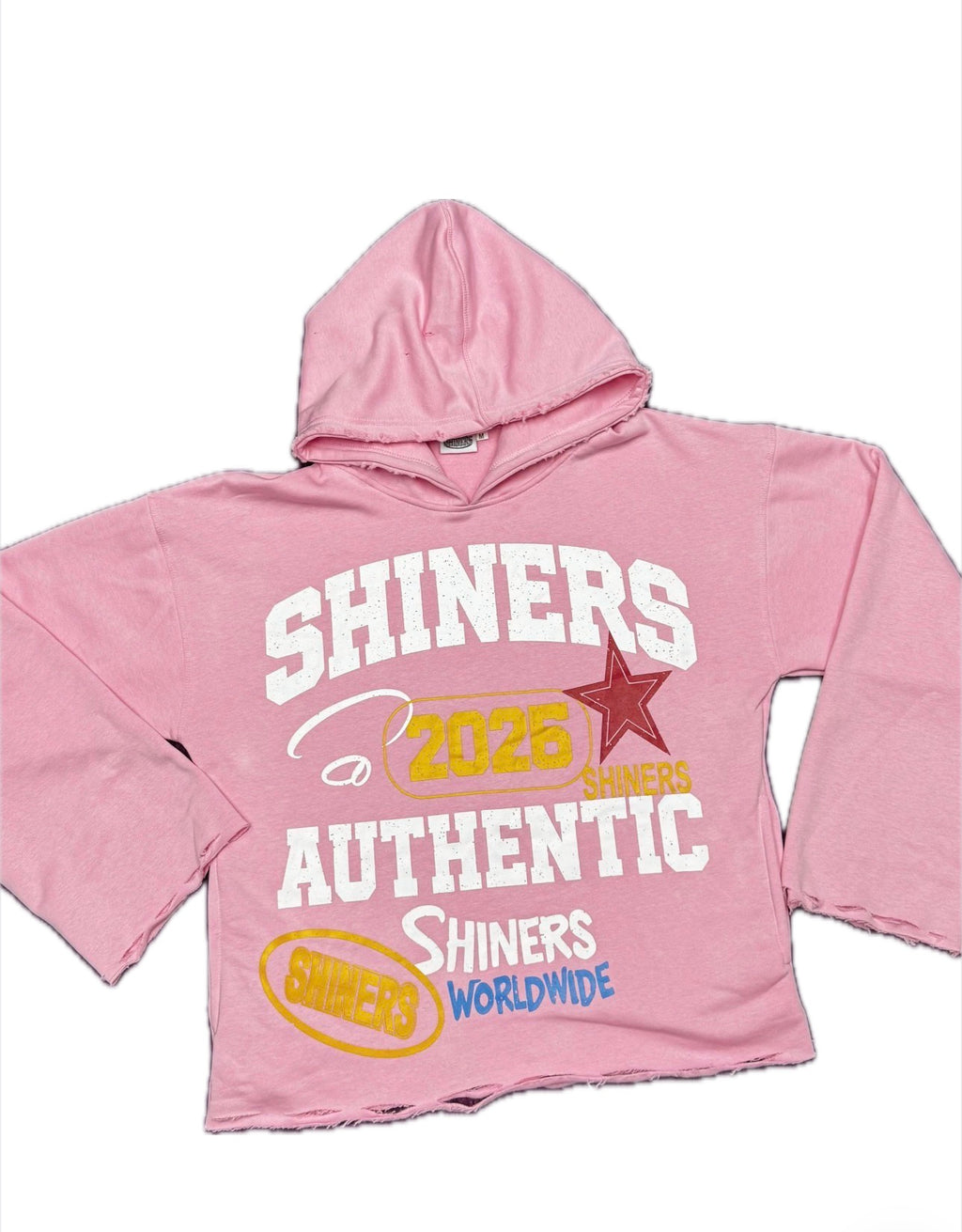 DISTRESSED SHINERS HOODIE (SOFT PINK)